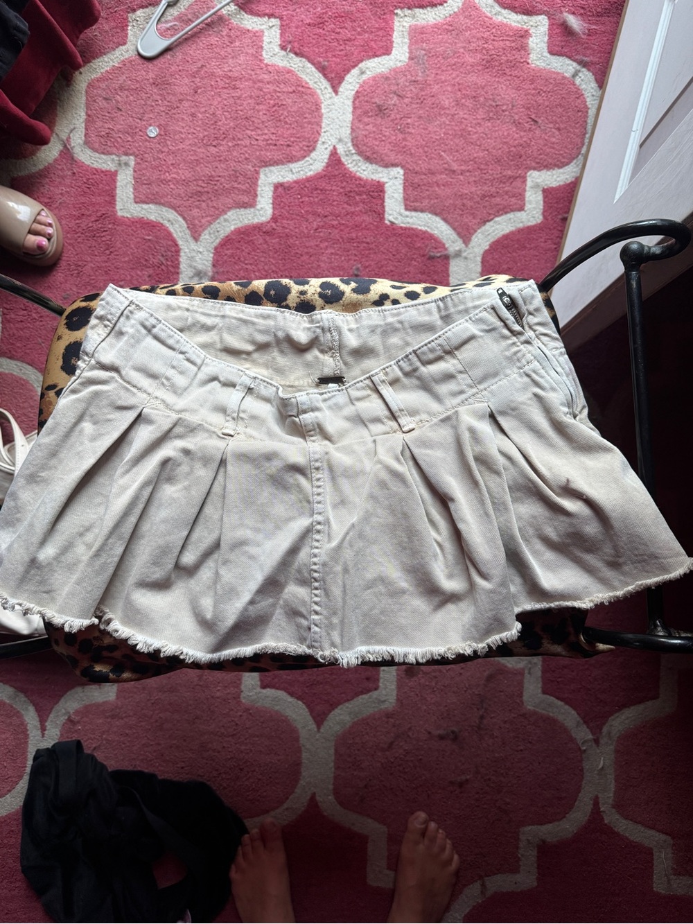 Free people Mini Skirt in Light Beige